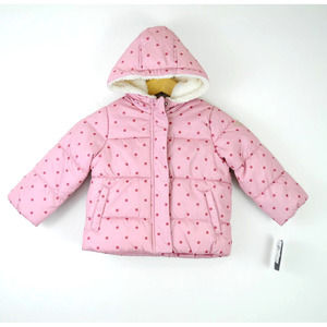 OshKosh B'Gosh | Pink Polka Dot Lined Winter Jacket
